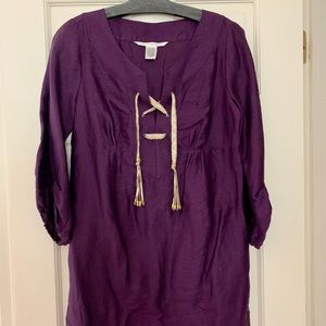 Diane von Furstenberg Shift Dress w/ Tassels